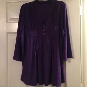 Dark Purple color blouse - tag has been removed but fits like an XL